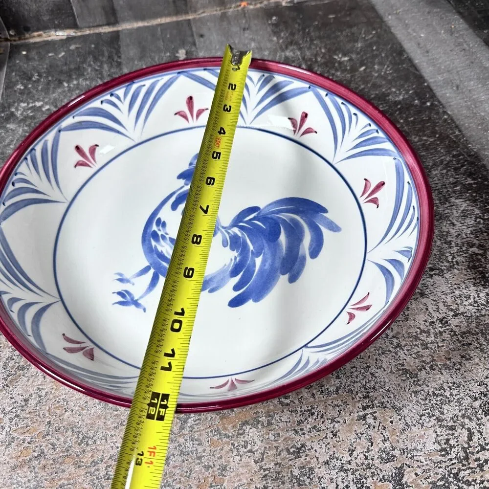 Williams Sonoma Country Rooster Pasta Serving Bowl‎ 12 1/2
